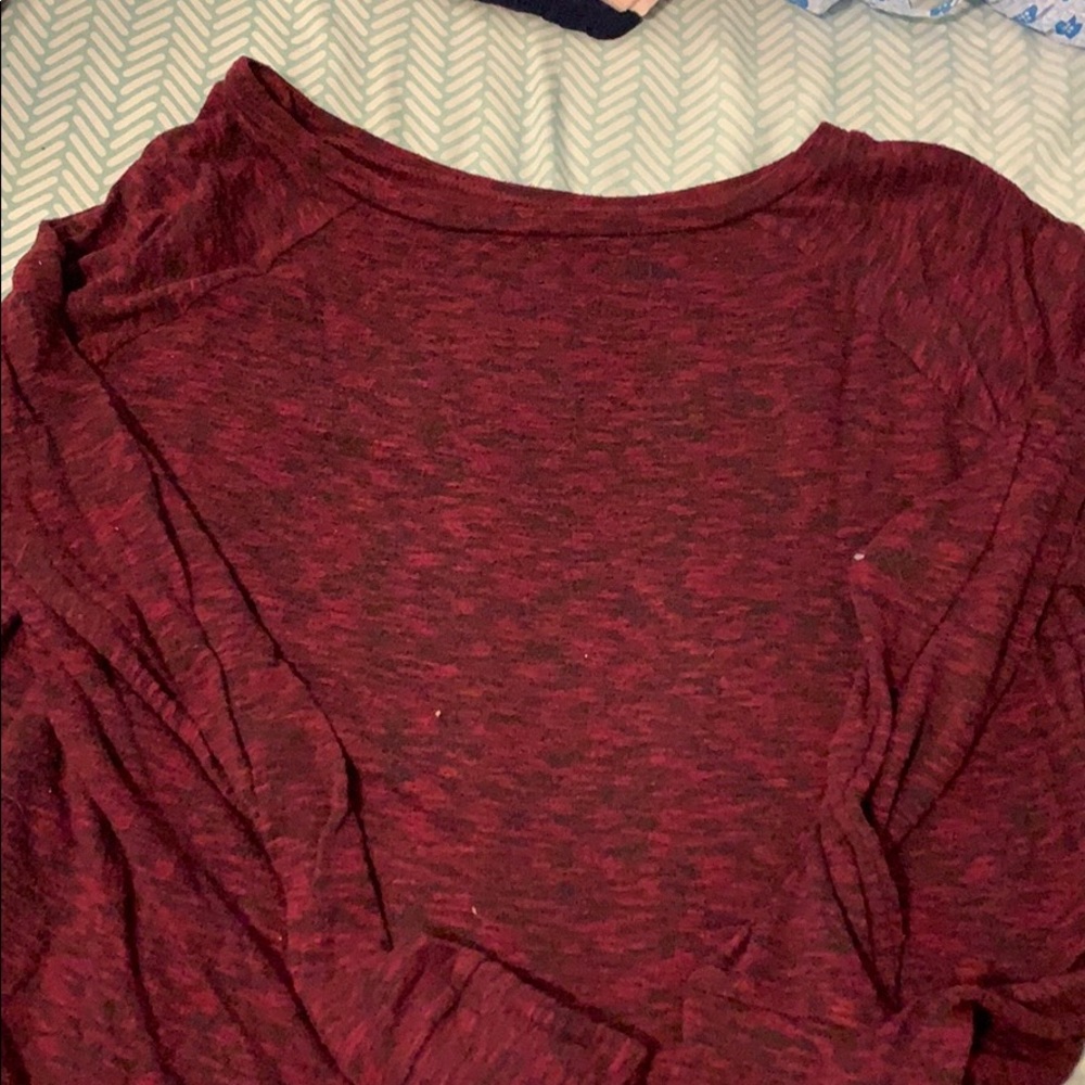 American Eagle Maroon long sleeve shirt